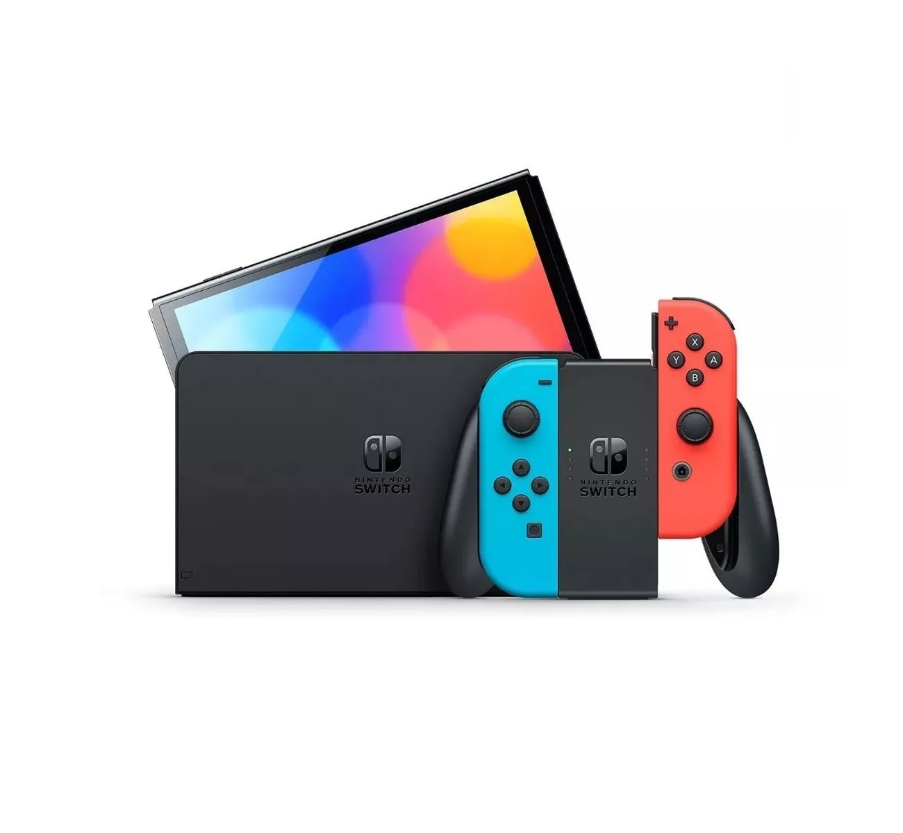 Consola Nintendo Switch Oled (Internacional Version) 64 Gb Standard Color Neon, Azul y Negro .