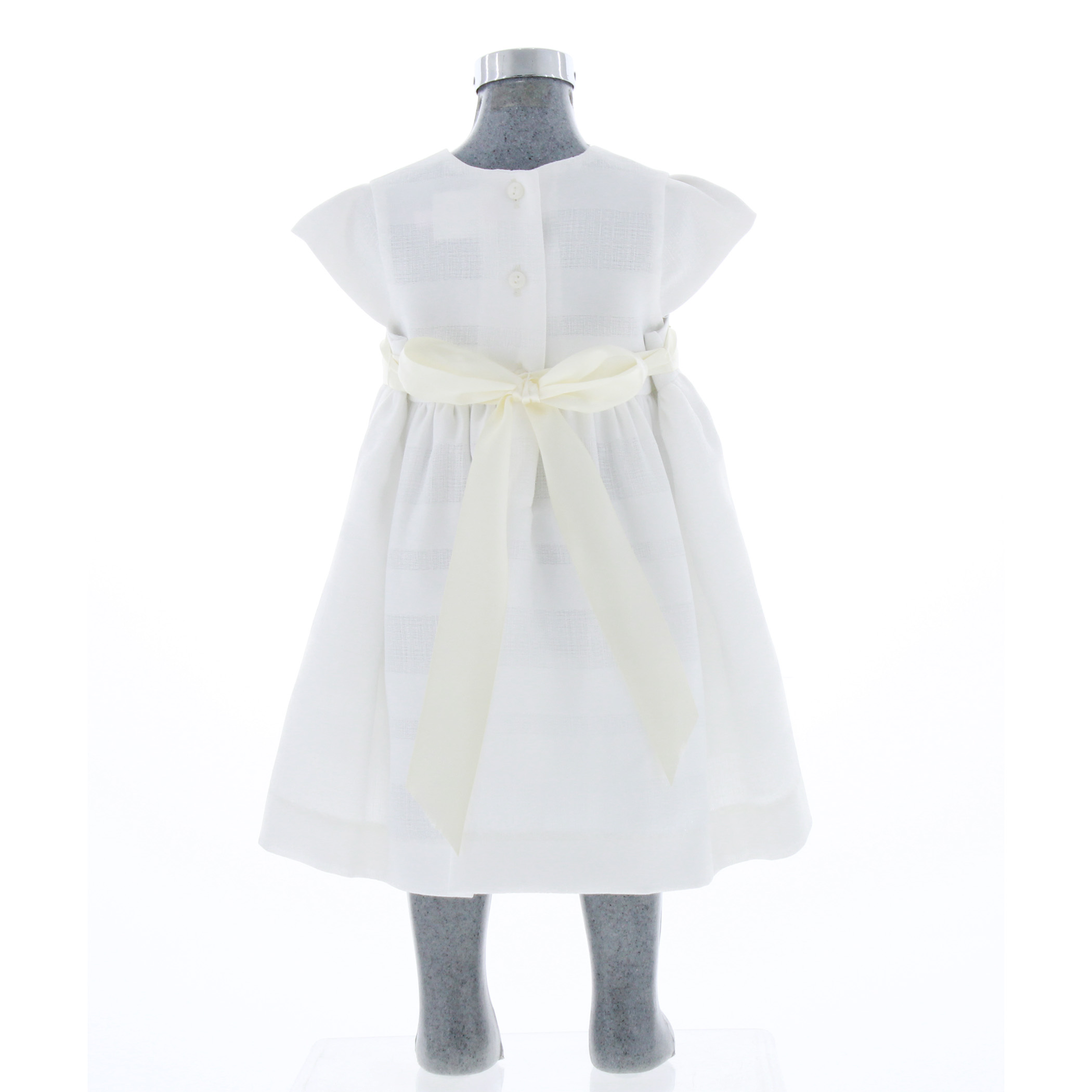 Vestido Para Niña Bebe Beige Bautizo o Ceremonia 3549 1 a 4 Años.