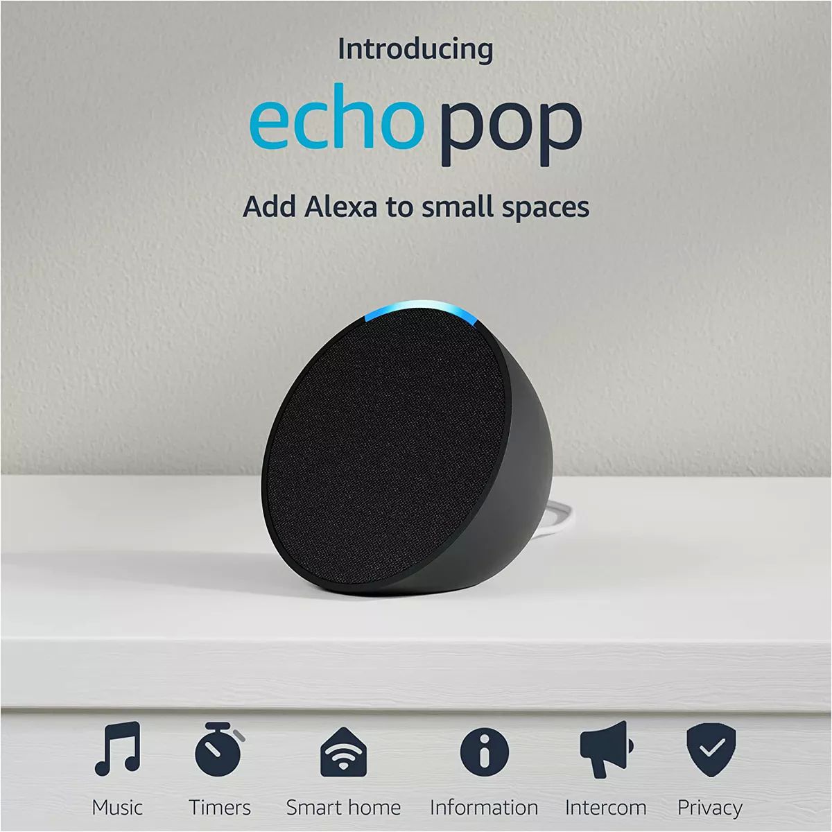 Amazon Echo Pop Con Asistente Virtual Alexa Color NEGRO
