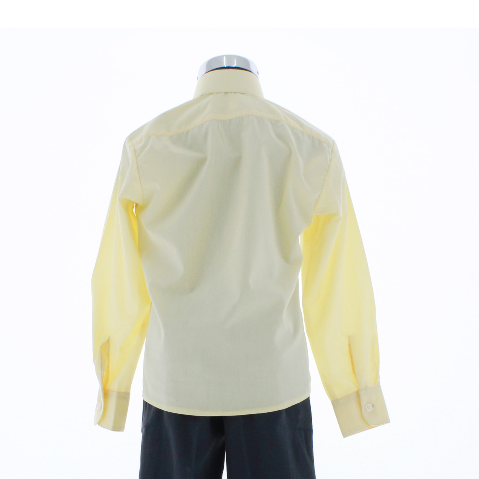 Camisa De Vestir Niño Color Amarillo Paja Manga Larga 3559 2 A 18 Años.