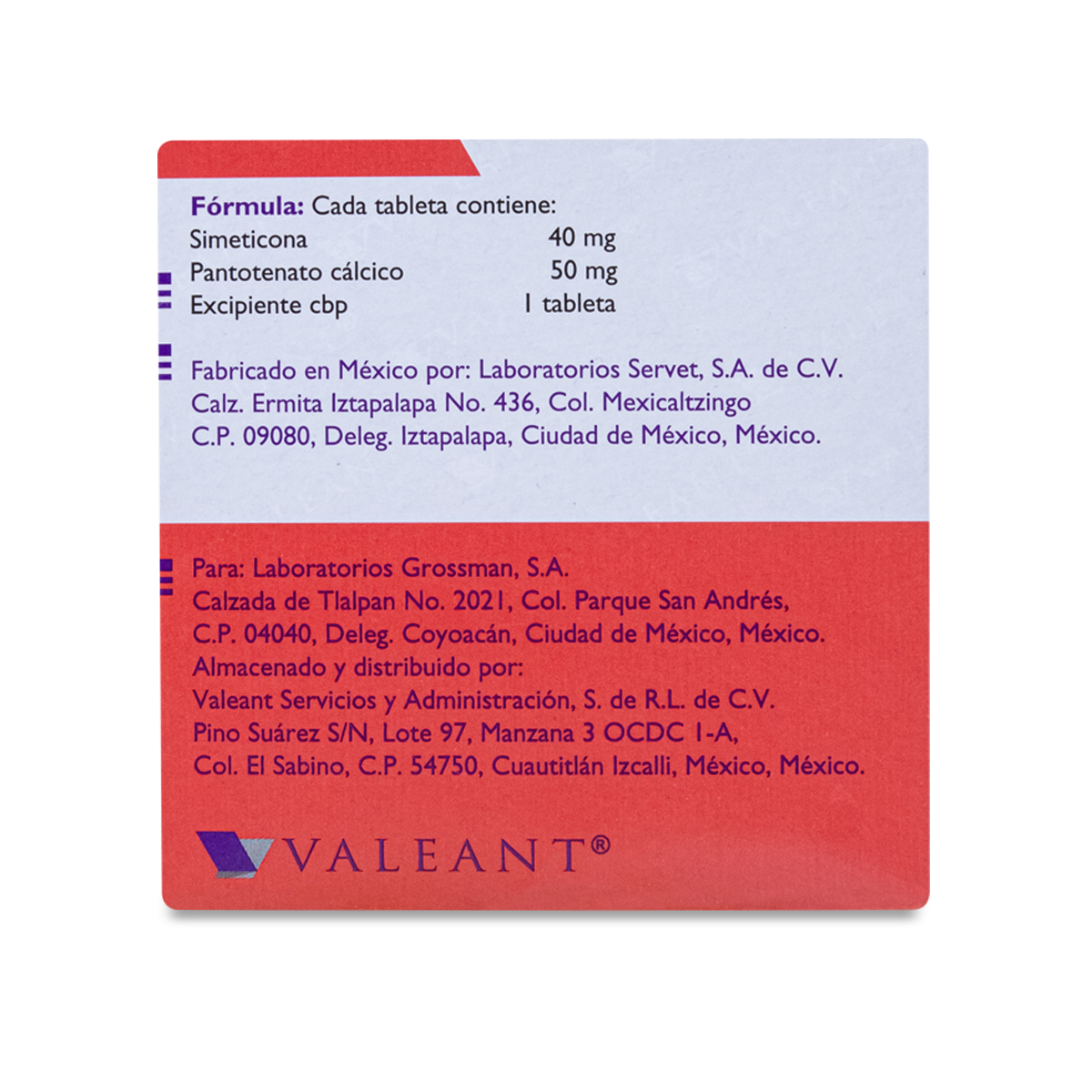 ESPAVEN CON 24 TABS 50/40 MG VALEANT