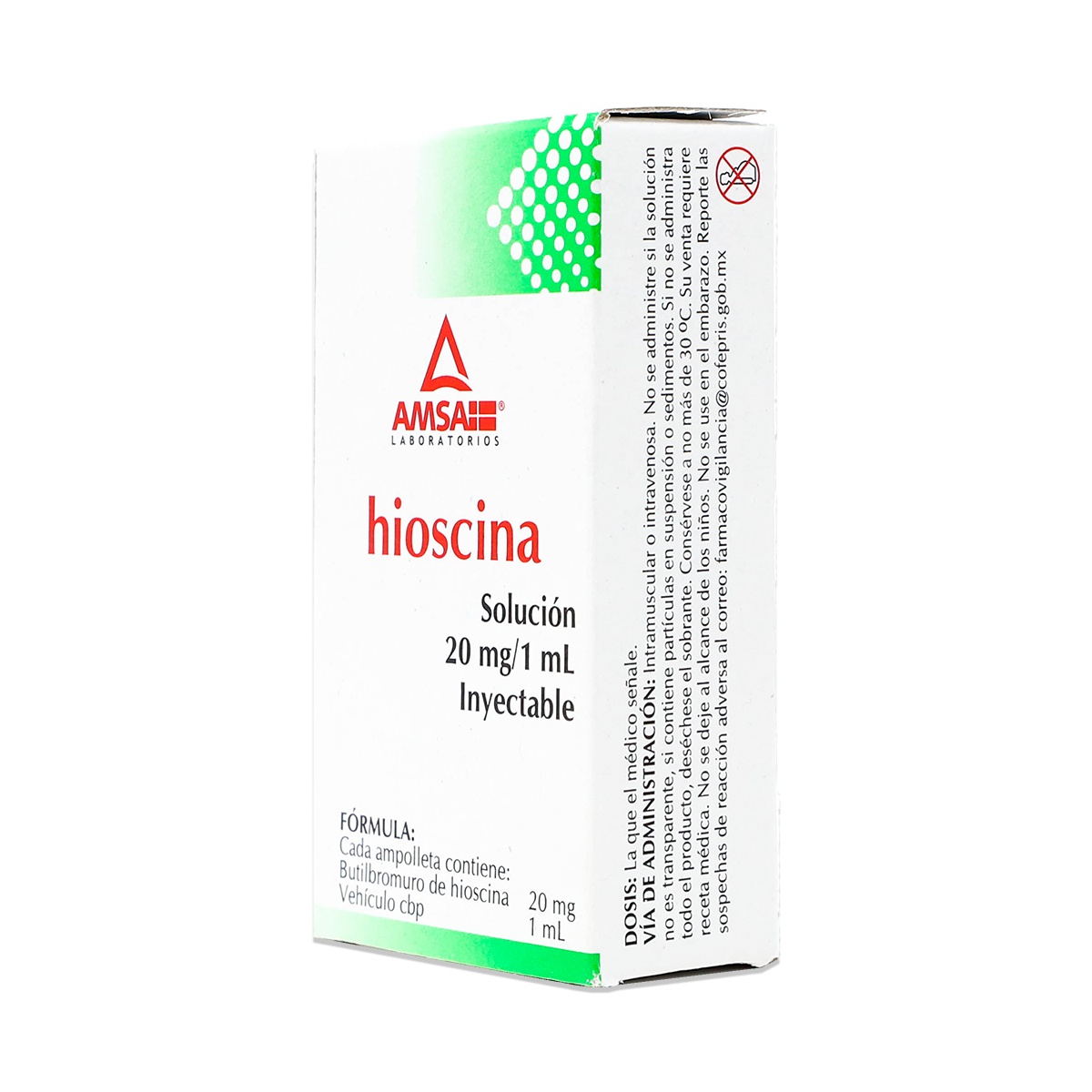 HIOSCINA 3 AMP 20 MG/ML AMSA