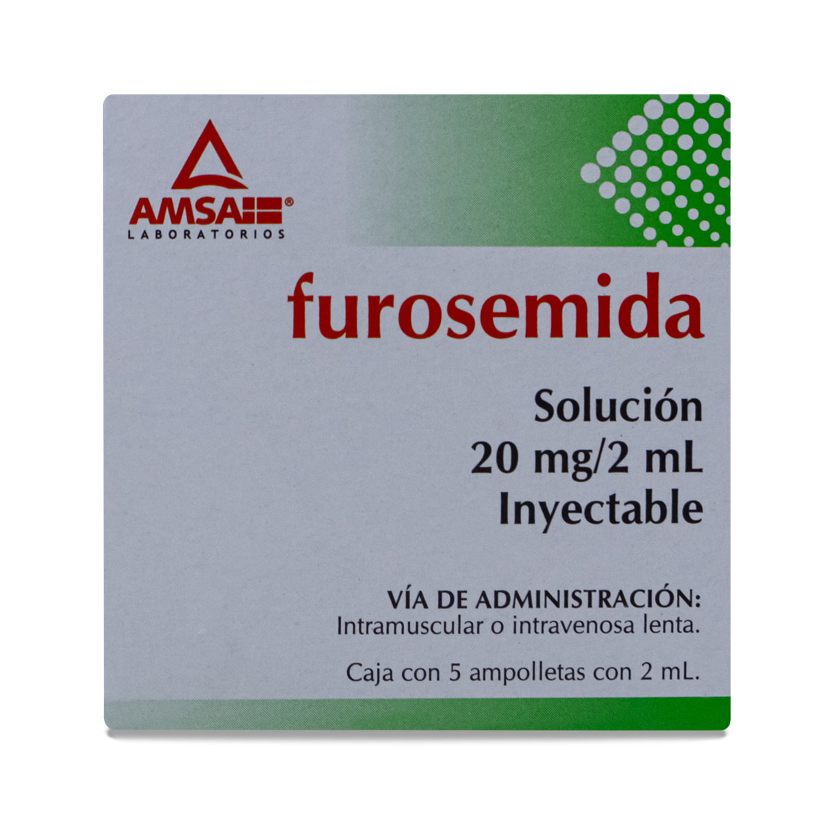 FUROSEMIDA 5 AMP 20 MG /2ML AMSA