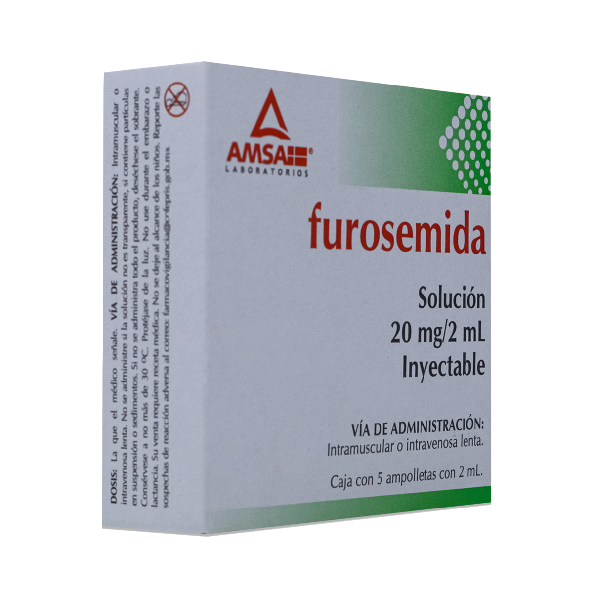 FUROSEMIDA 5 AMP 20 MG /2ML AMSA