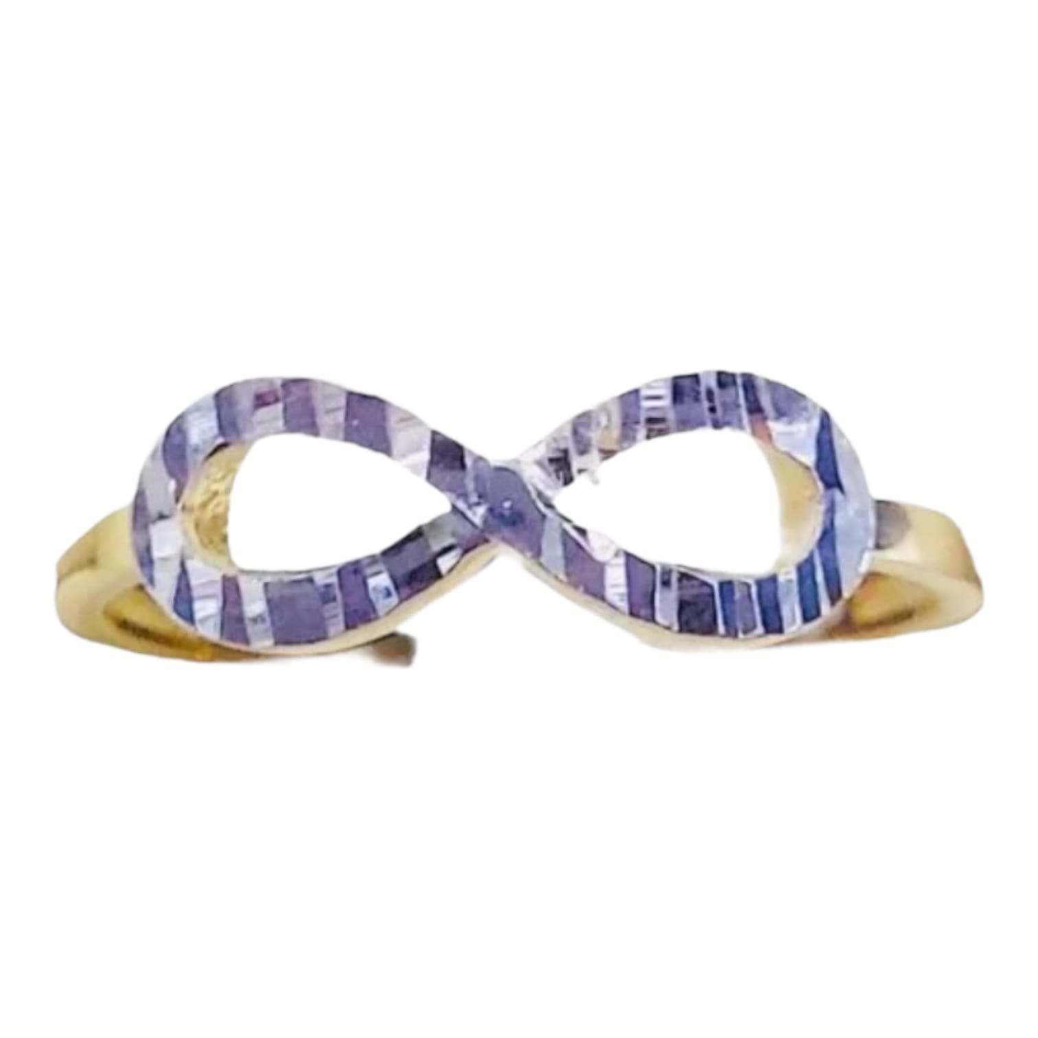 Anillo Infinito Diamantado Oro 14K. + Obsequio