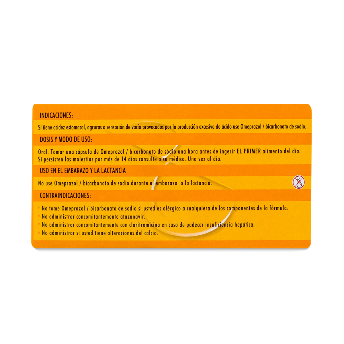 OMEPRAZOL/BICARBONATO DE SODIO 30 CAPS 20/1100 MG PHARMAGEN
