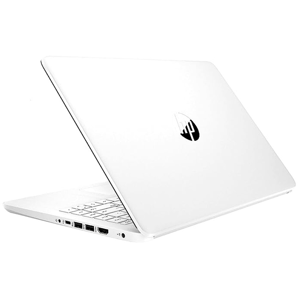 Laptop HP 14-DQ0052DX Intel Celeron Ram 4GB Disco Emmc 64GB Windows 11 - Blanco + Mouse + Base Enfriadora