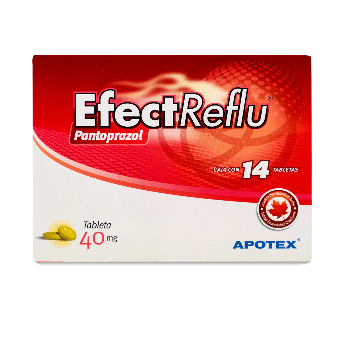 EFECTREFLU PANTOPRAZOL CAJA CON 14 TABLETAS 40 MG APOTEX