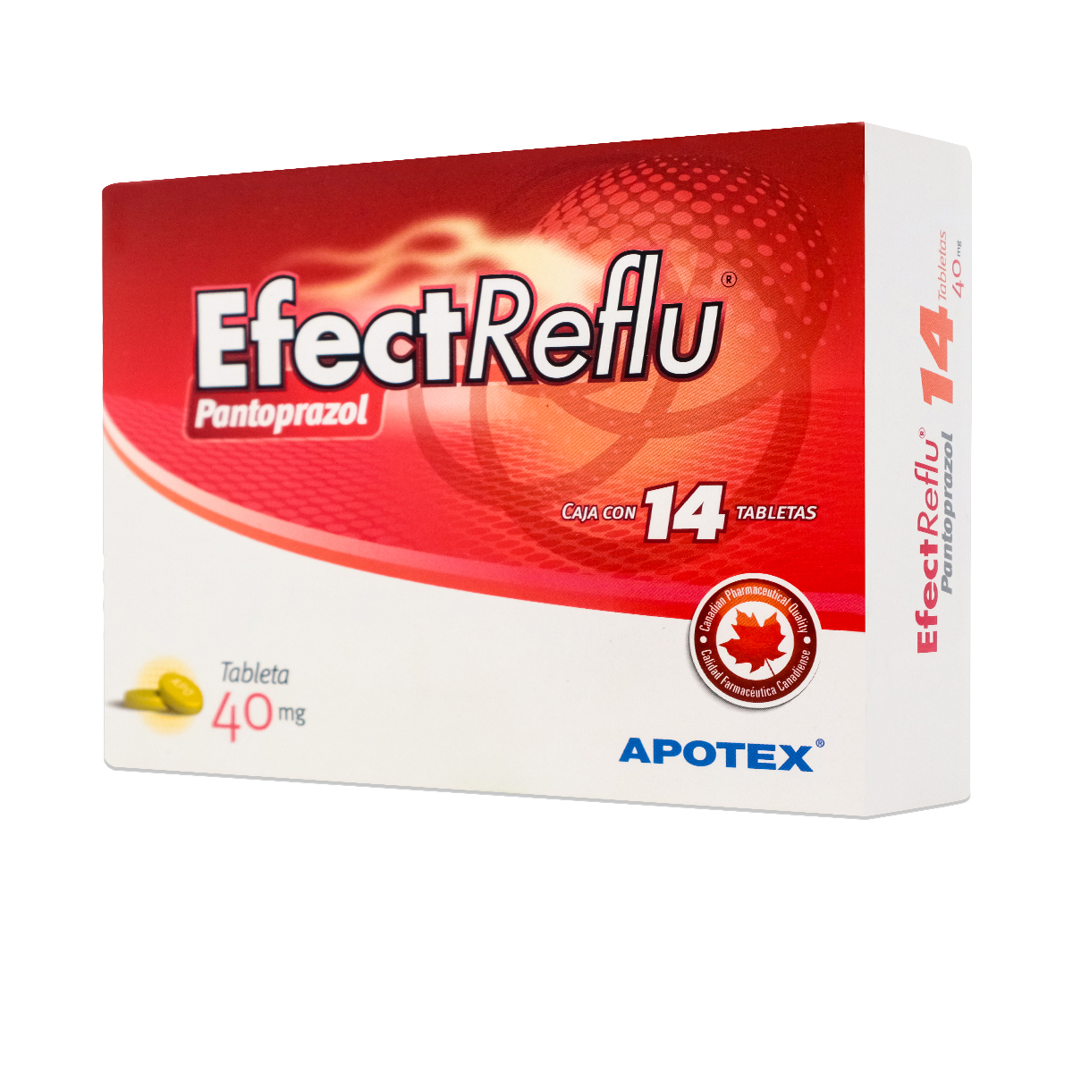 EFECTREFLU PANTOPRAZOL CAJA CON 14 TABLETAS 40 MG APOTEX