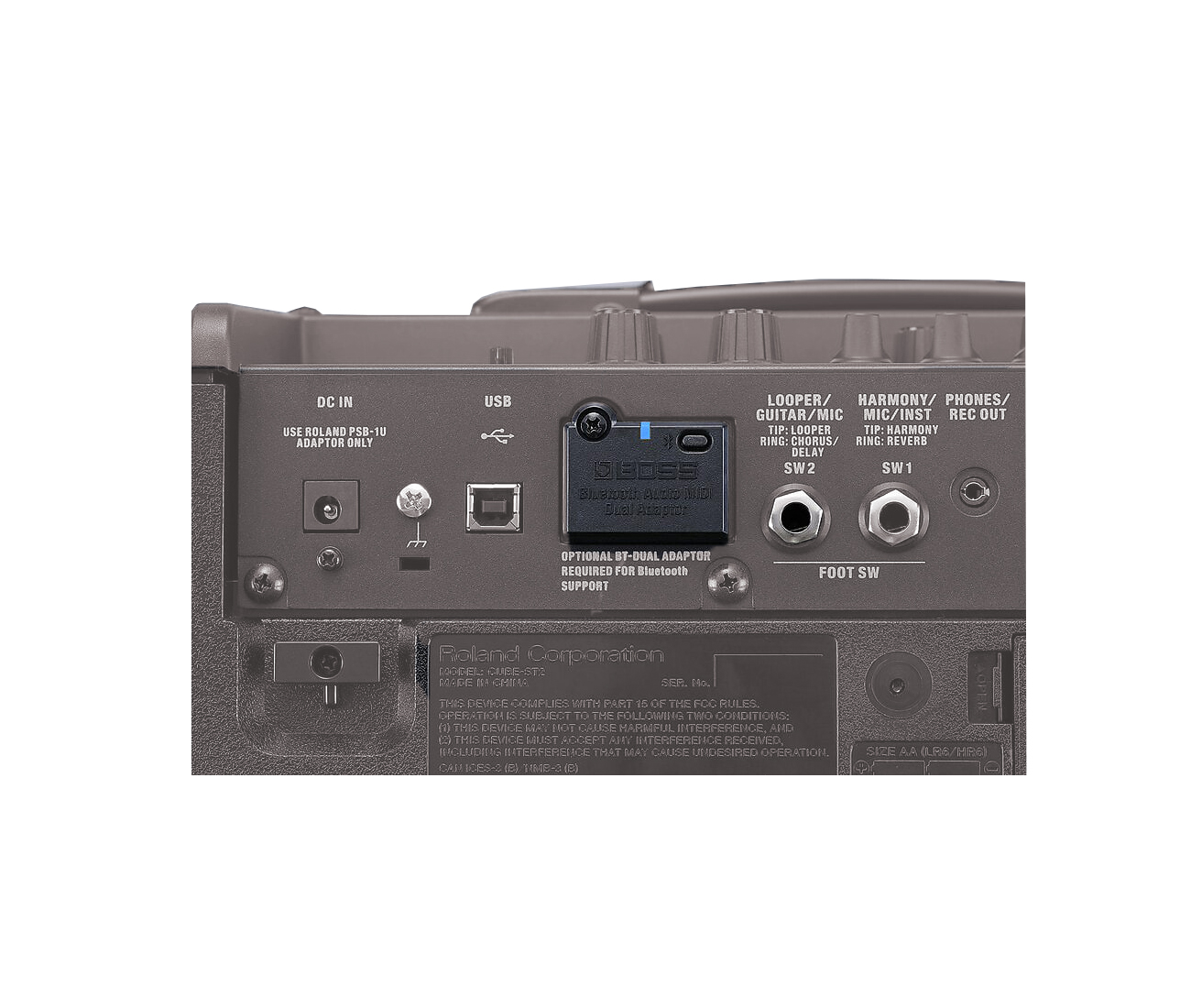 Adaptador Boss Bluetooth/Audio Midi BT-DUAL