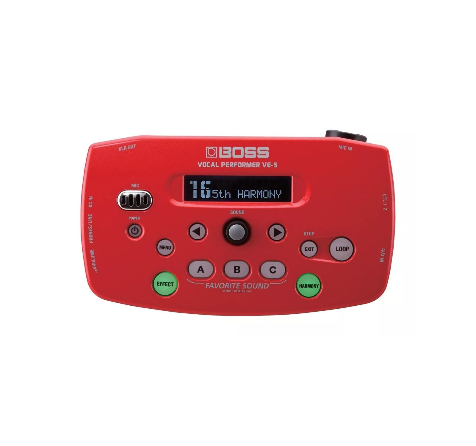 Procesador Vocal BOSS VE-5 Compacto Rojo