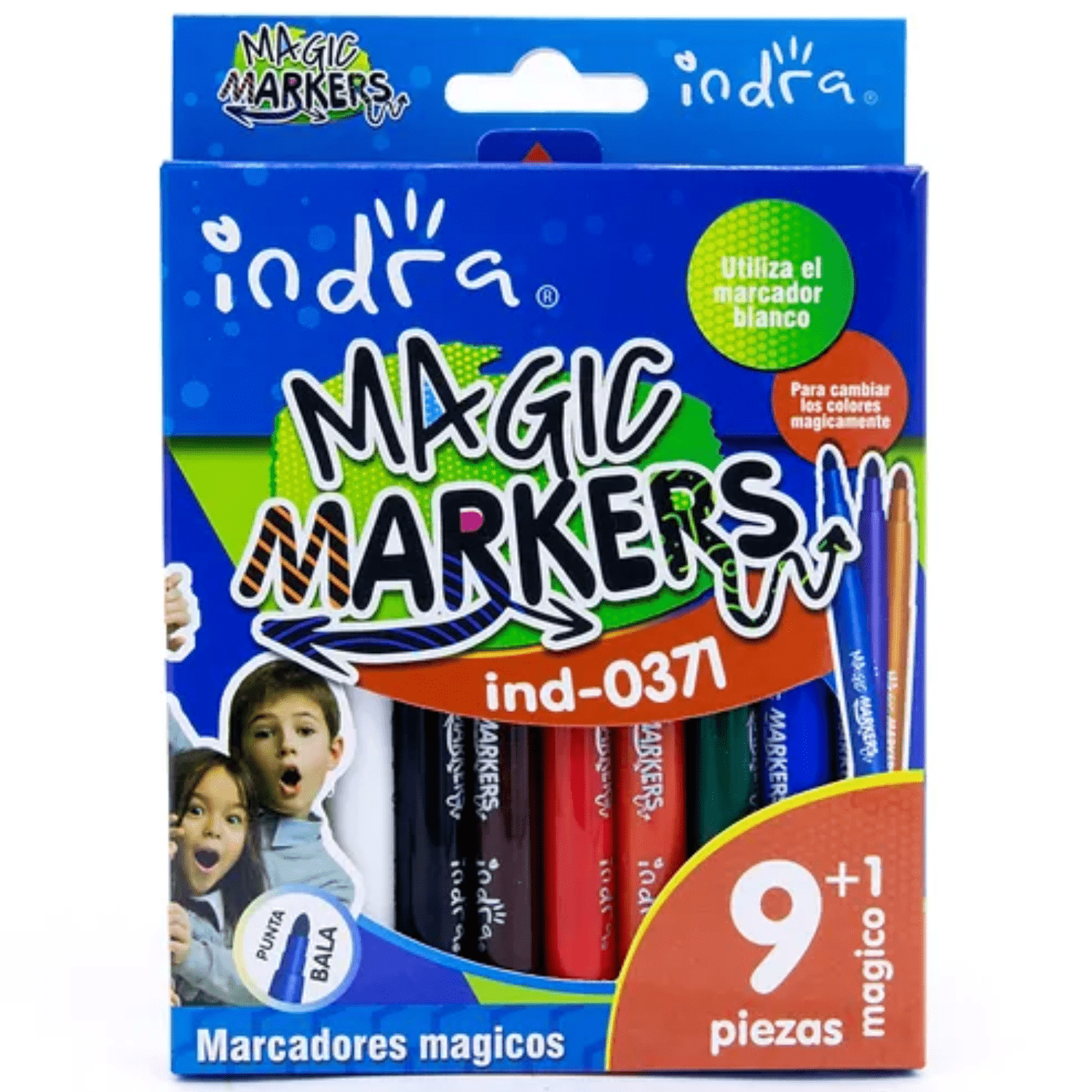 Marcadores Mágicos Indra C/9+1 Que Cambian De Color Ind-0371