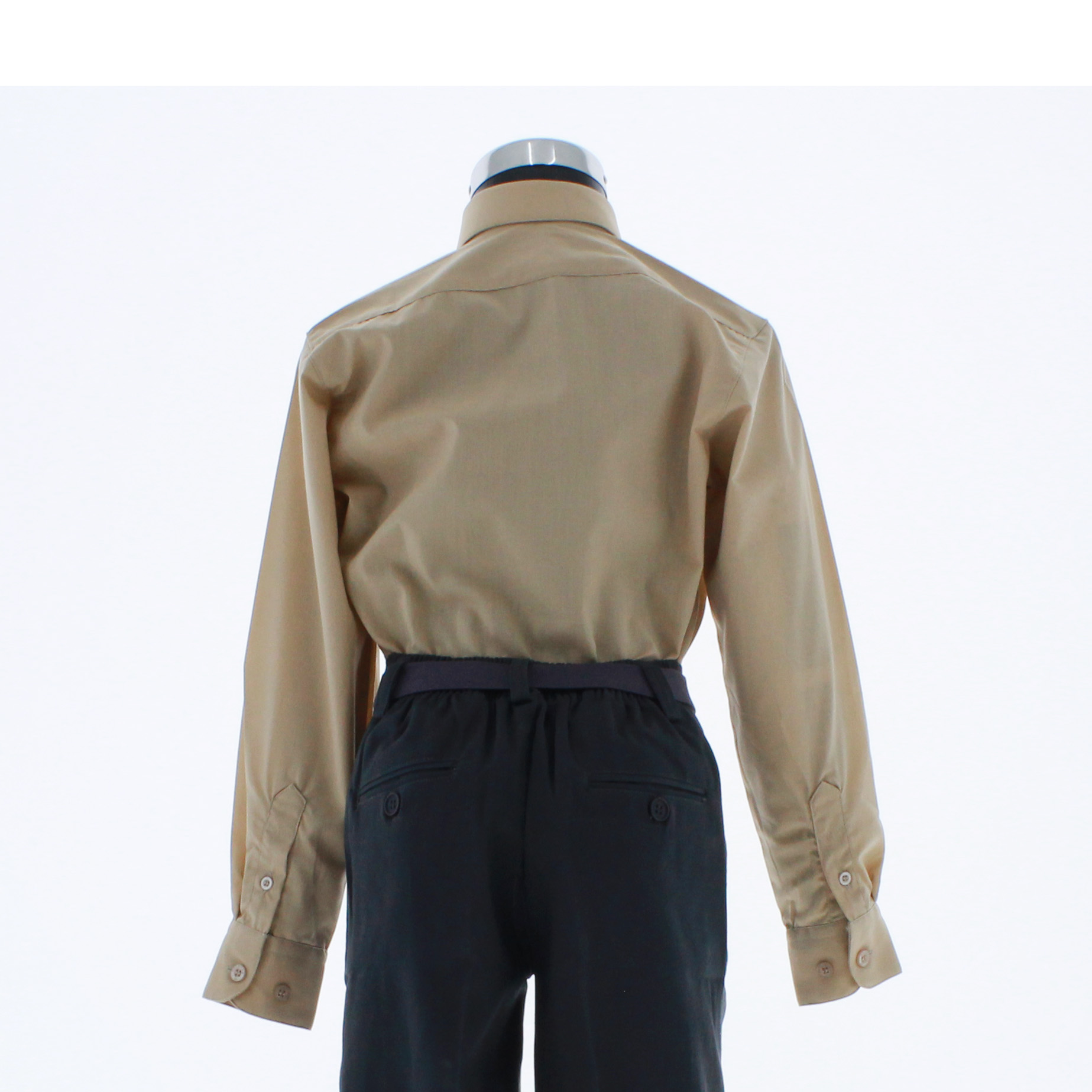 Camisa De Vestir Niño Color Cafe Caramelo Manga Larga 3563 2 A 18 Años.