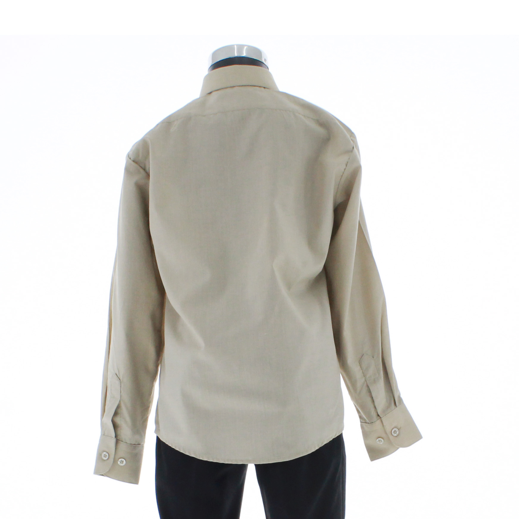 Camisa De Vestir Niño Color Beige Oscuro Manga Larga 3565 2 A 18 Años.