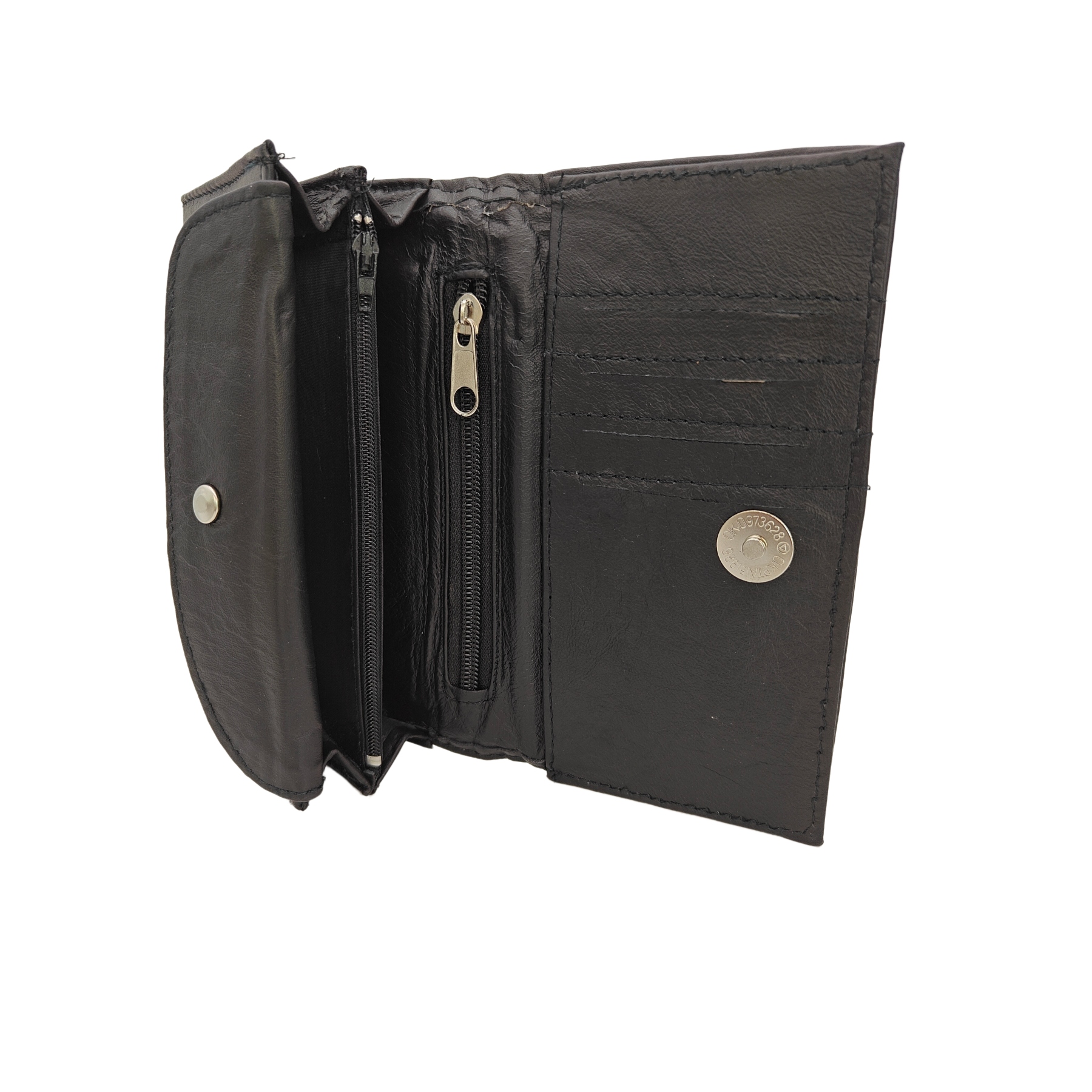 Cartera en Piel Vacuno Fana Lisa Negro