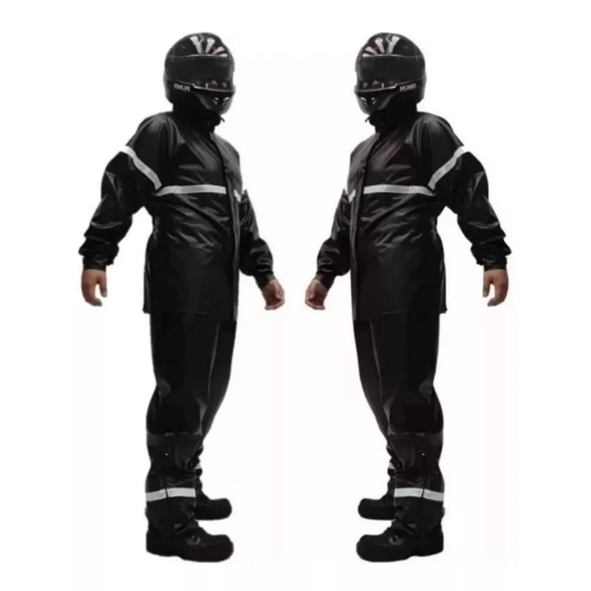 Impermeable Para Motociclista Uso Rudo XL Negro