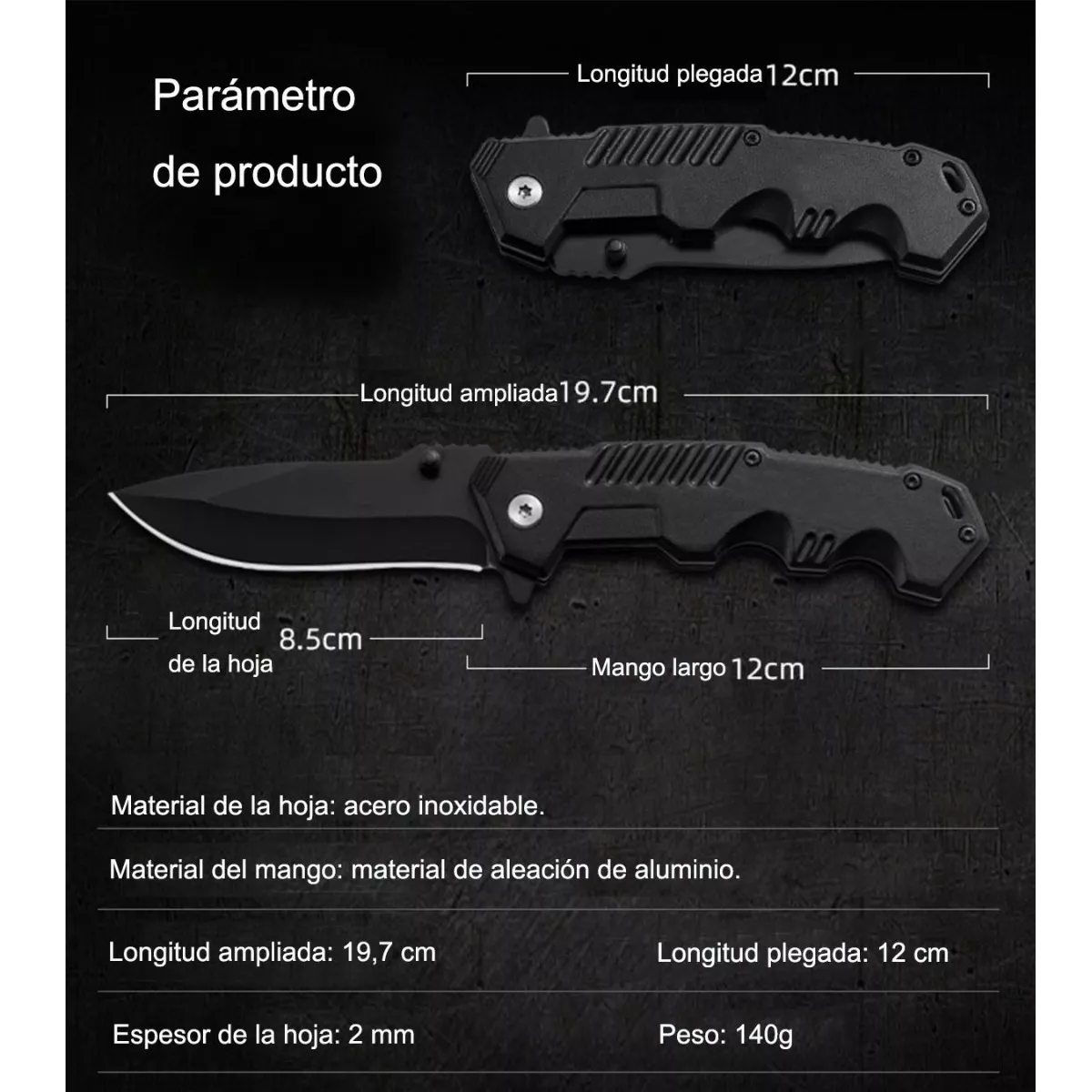 Cuchillo Táctico De Supervivencia Plegable Y Portátil