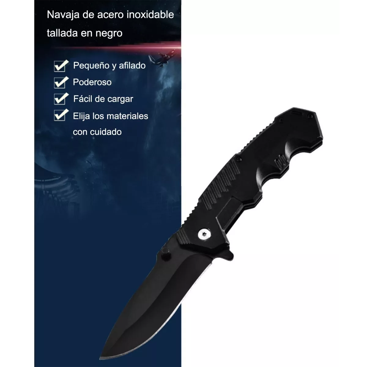 Cuchillo Táctico De Supervivencia Plegable Y Portátil