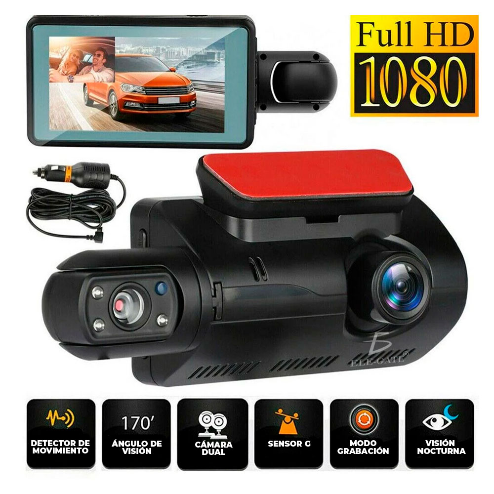 Cámara De Moto Wifi Dual Full 1080p Impermeable Moto Dashcam