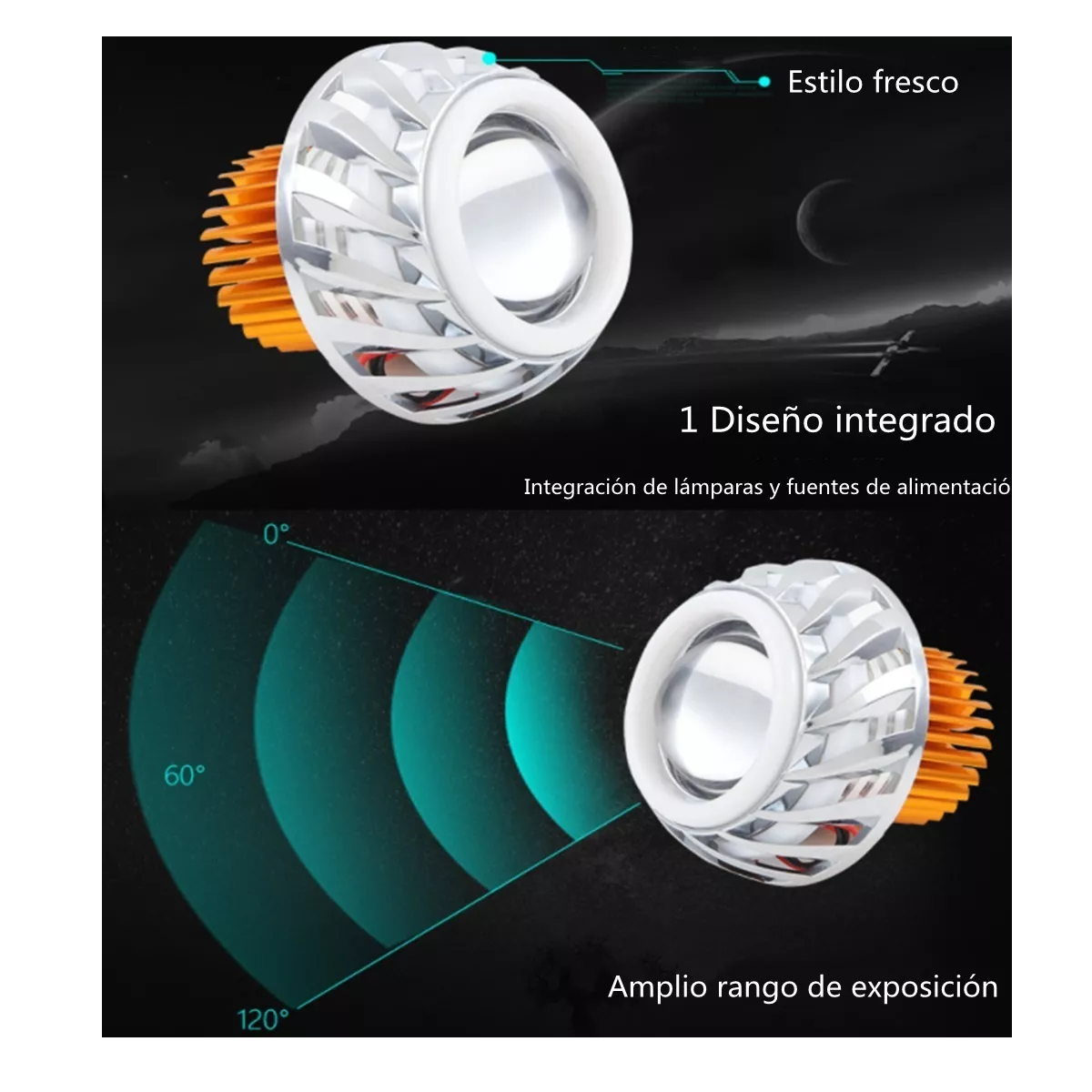 Faro Ojo De Angel Y Demonio Motos Auto Tipo Turbina