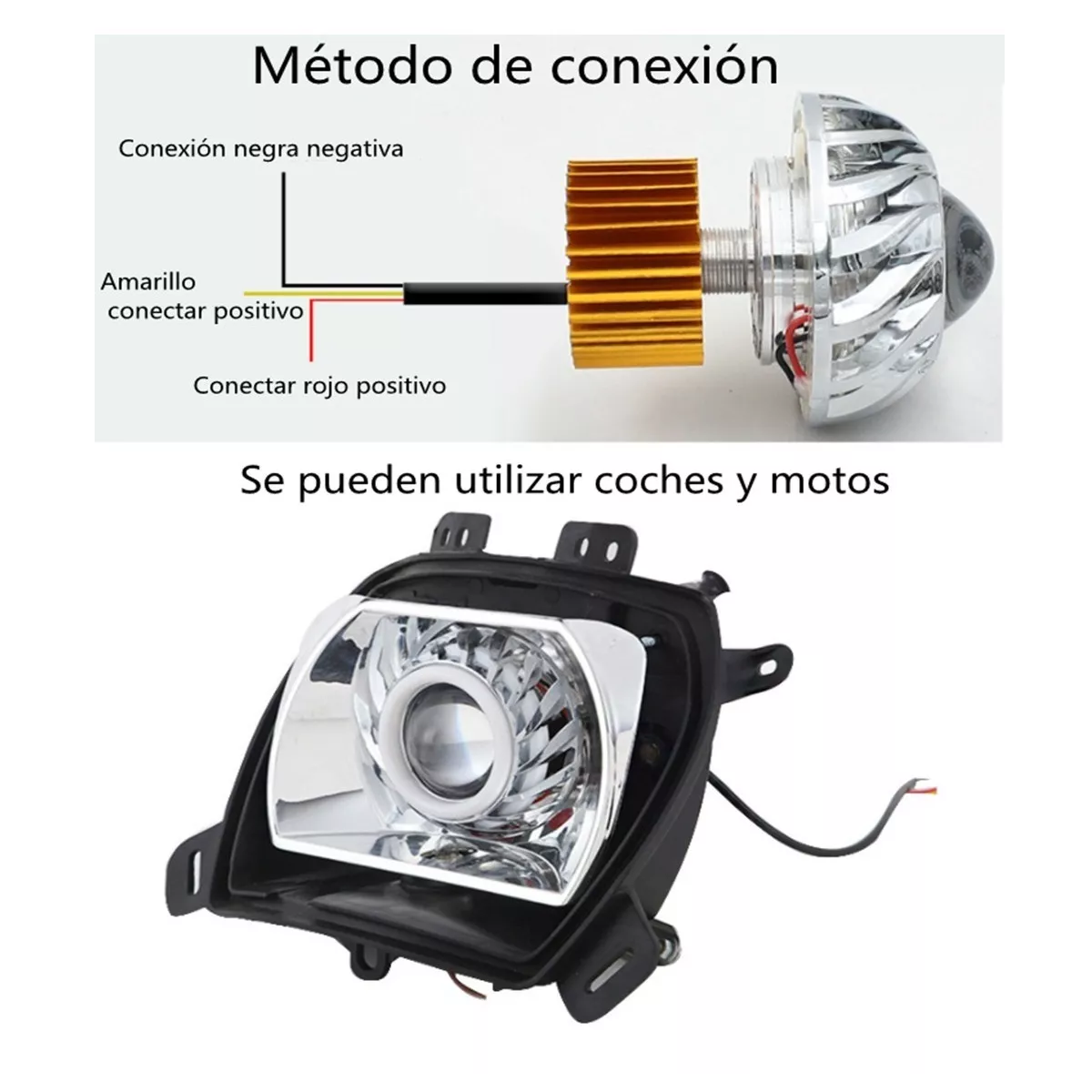Faro Ojo De Angel Y Demonio Motos Auto Tipo Turbina