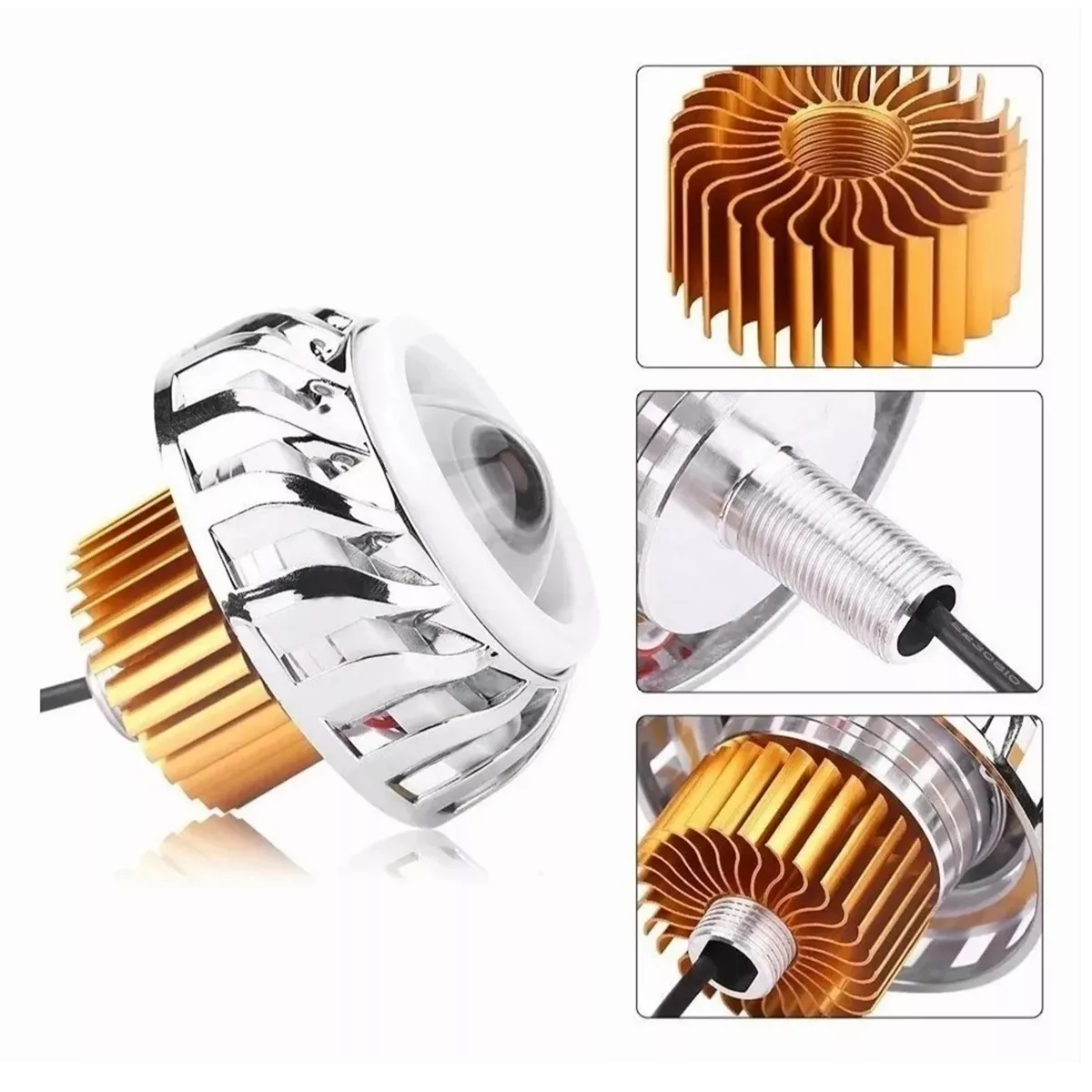 Faro Ojo De Angel Y Demonio Motos Auto Tipo Turbina