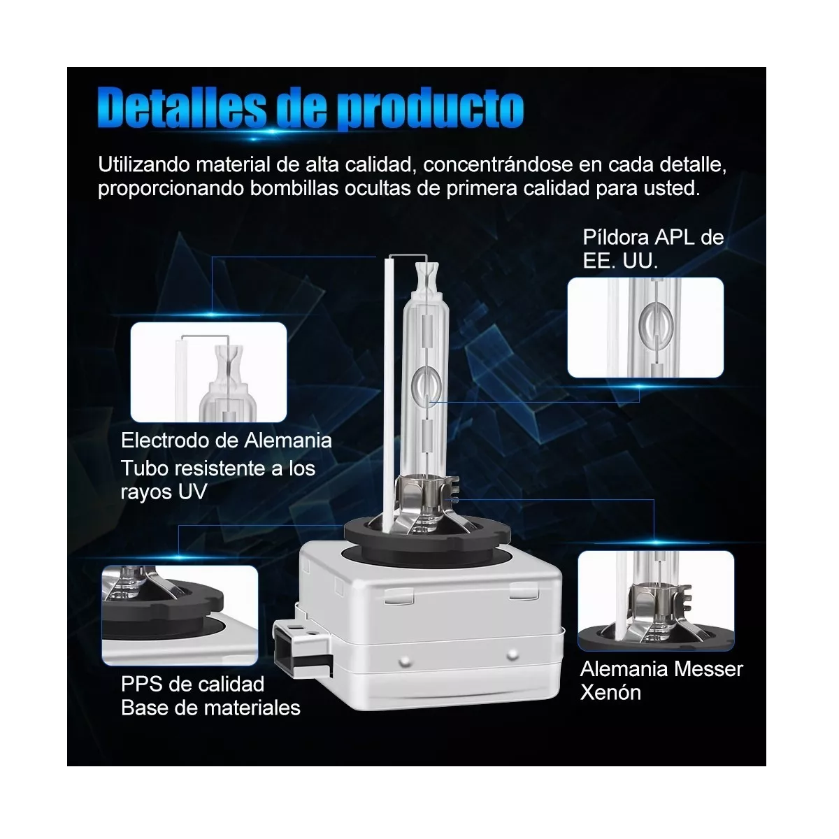 Focos De Coche D1s D1c D1r Hid Xenon Faros Kits 6000k Blanco