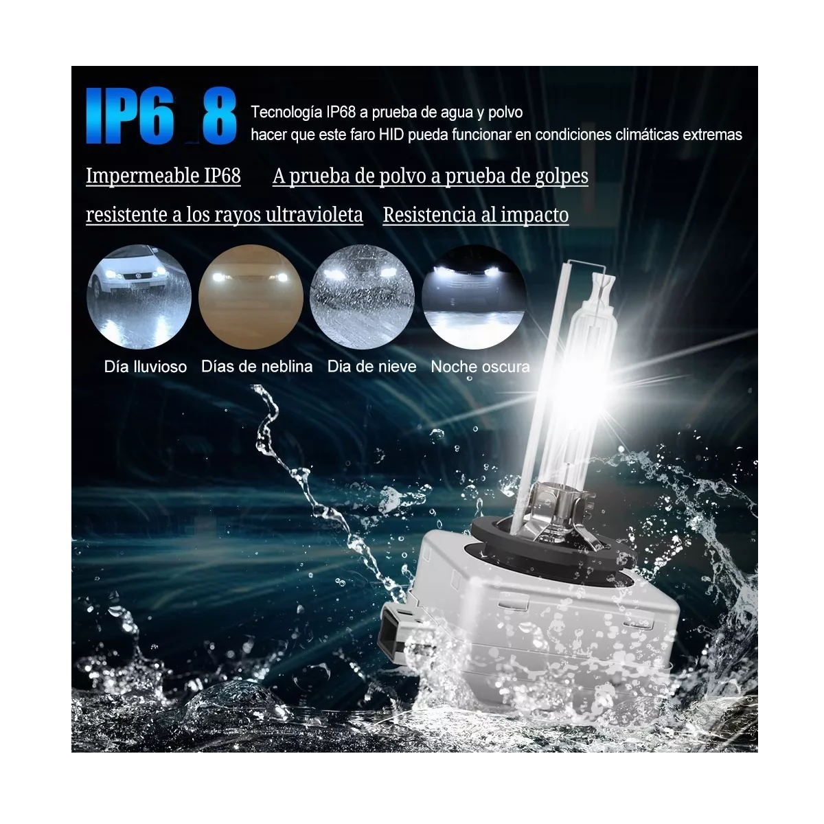 Focos De Coche D1s D1c D1r Hid Xenon Faros Kits 6000k Blanco