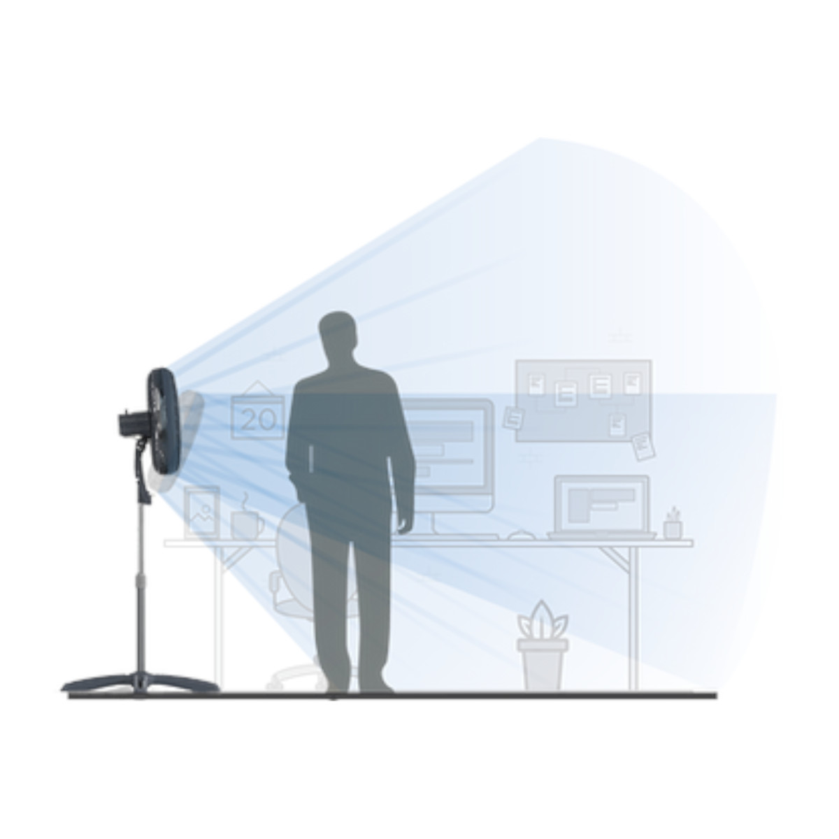 Ventilador Pedestal VORTEX 2VPVP2180M0 18 pulgadas 3 velocidades