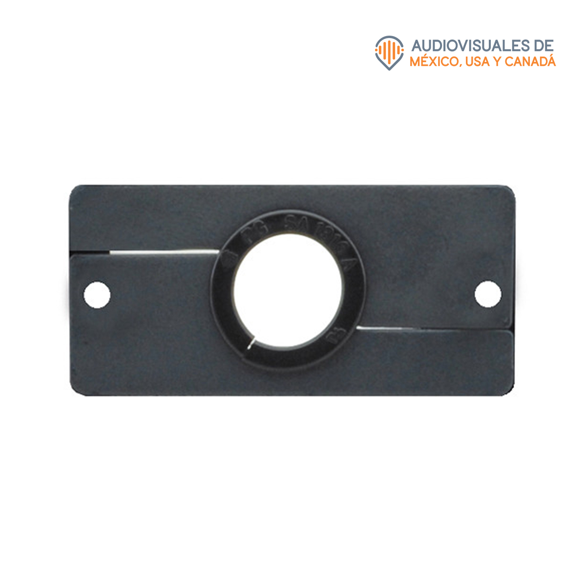 Placa De Pared Pasacables Simple 12,5 Mm Gris Wcp(g)  Kramer