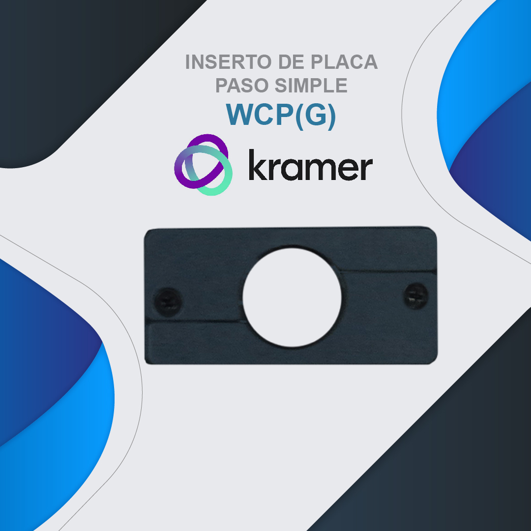 Placa De Pared Pasacables Simple 12,5 Mm Gris Wcp(g)  Kramer