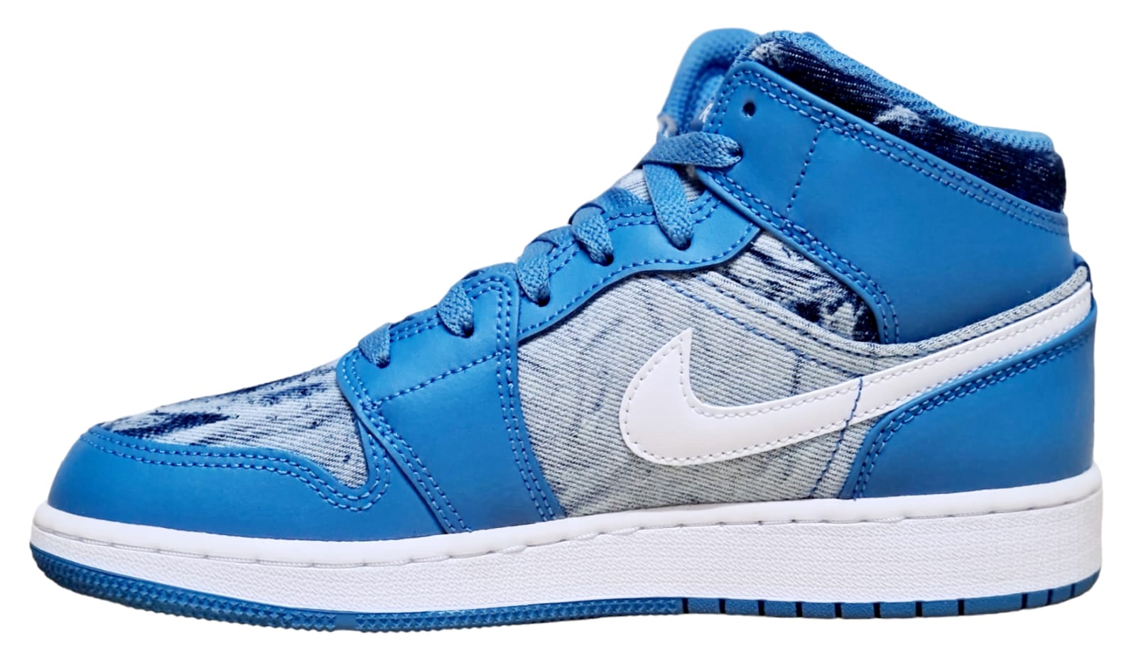 Tenis AIR JORDAN 1 MID WASHED DENIM NIÑO