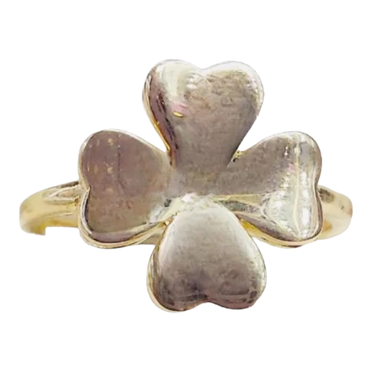 Anillo Trébol 4 Hojas Oro 14K. + Obsequio