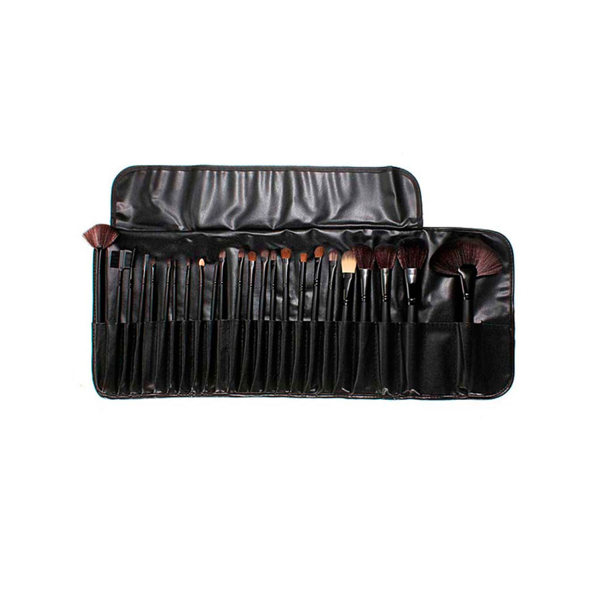 Set 24 Piezas De Brochas Maquillaje Con Estuche (negro).
