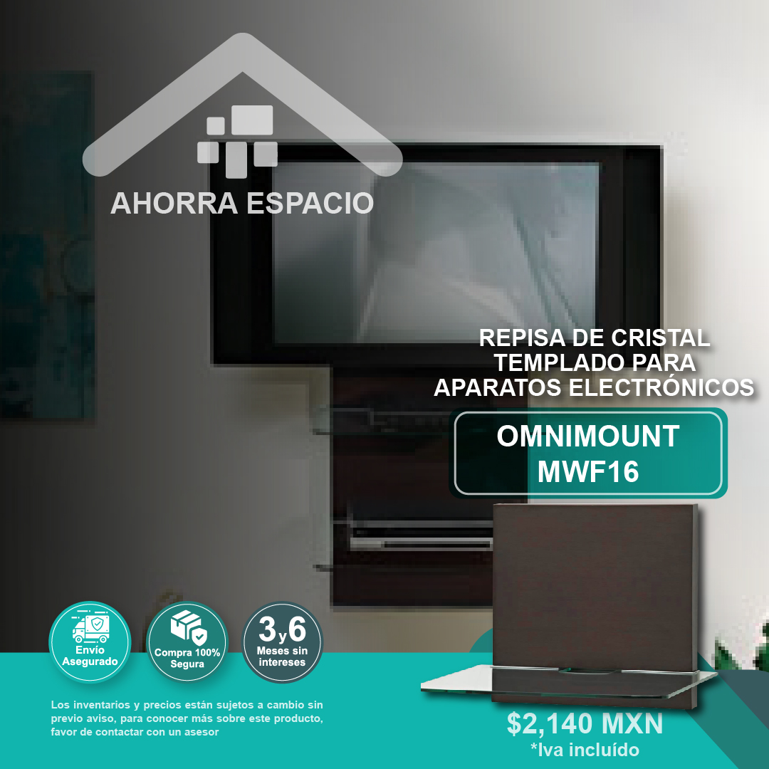 Repisa De Cristal Templado Para Xbox Blu-ray Dvd Omnimount