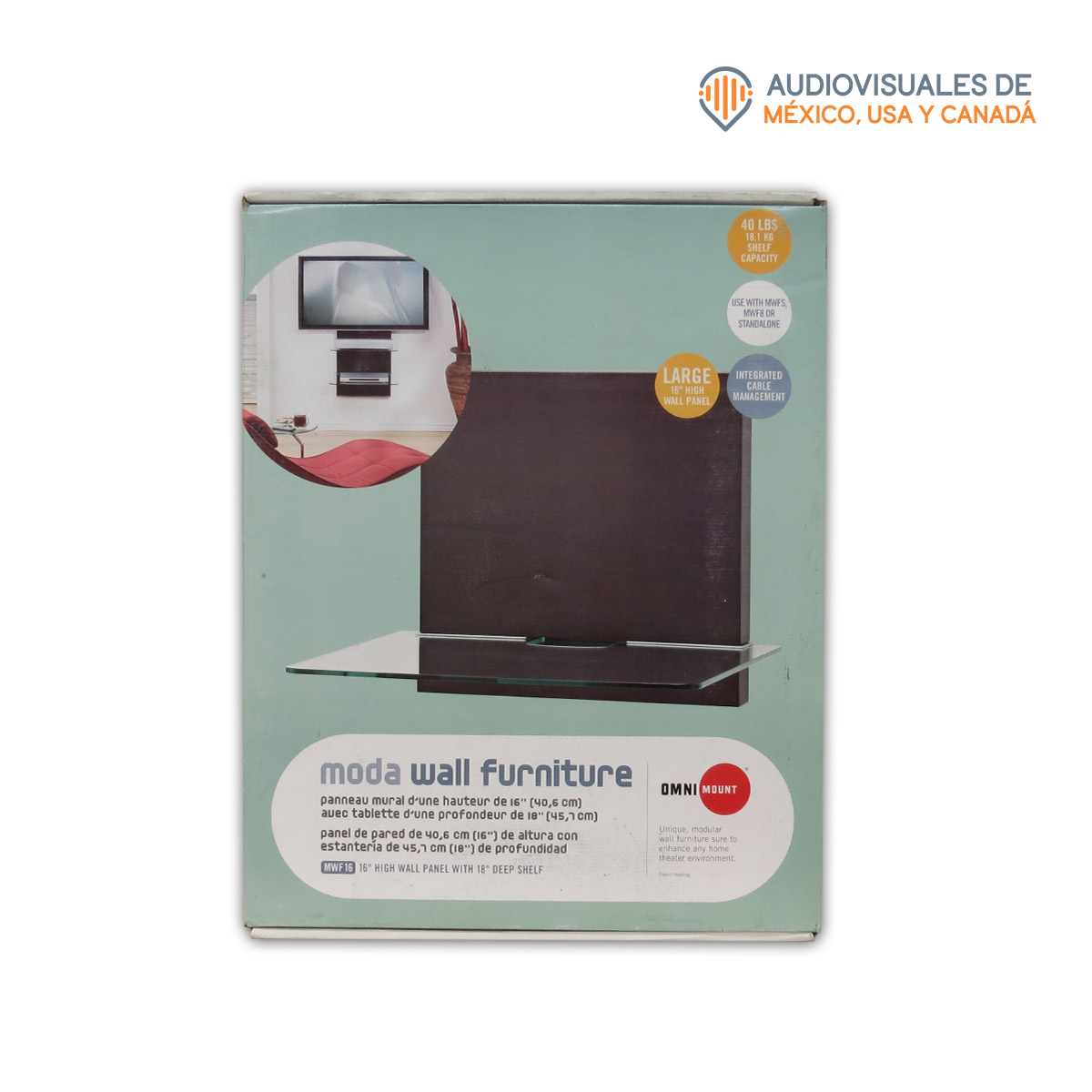 Repisa De Cristal Templado Para Xbox Blu-ray Dvd Omnimount