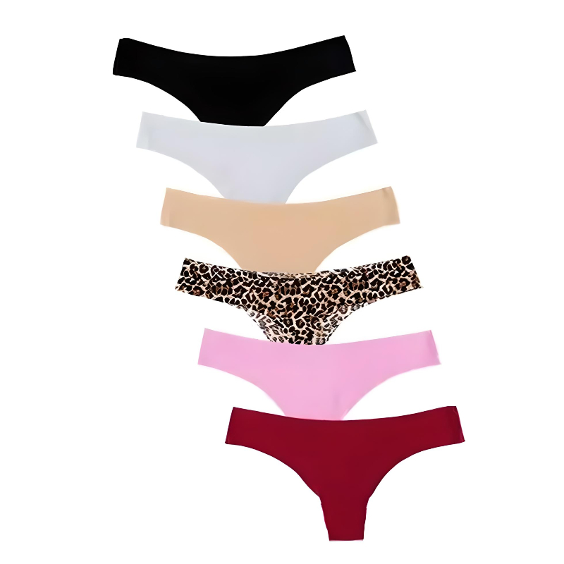 Pack De 6 Bragas Sexy Tanga Sin Costuras Para Mujer