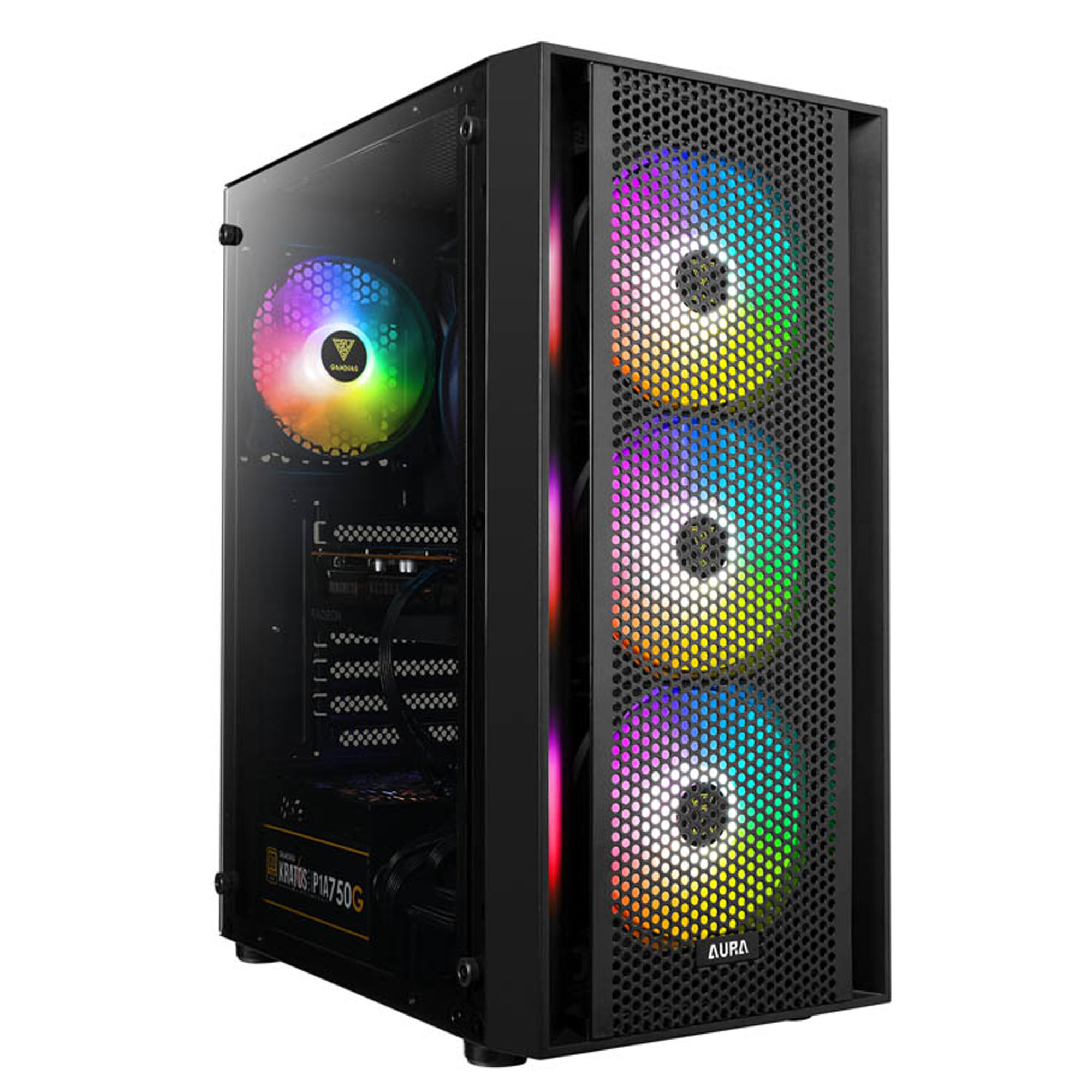 Gabinete Gamdias Aura GC2 Media Torre ATX Cristal Sin Fuente ARGB