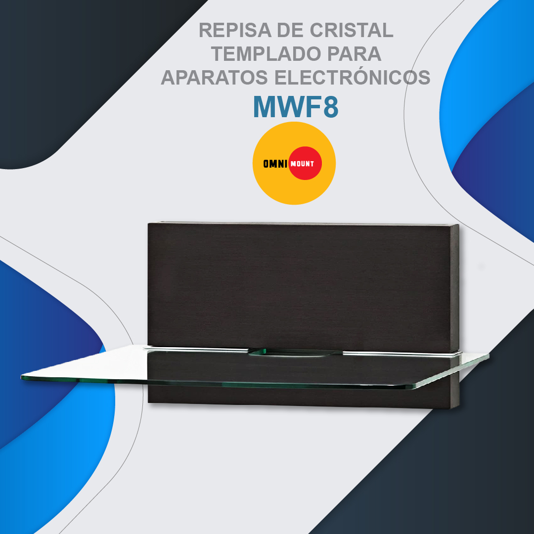Repisa De Cristal Templado Para Xbox Dvd Omnimount Mwf8