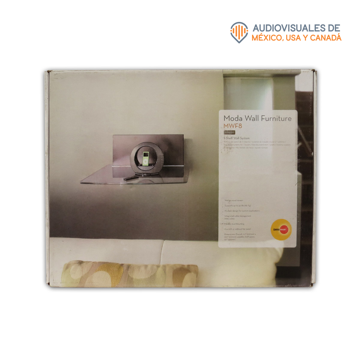 Repisa De Cristal Templado Para Xbox Dvd Omnimount Mwf8