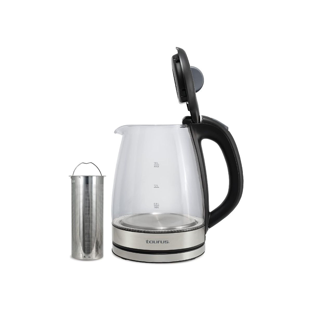 Taurus wonder, Tetera Eléctrica, Hervidor de agua con infusor, color gris