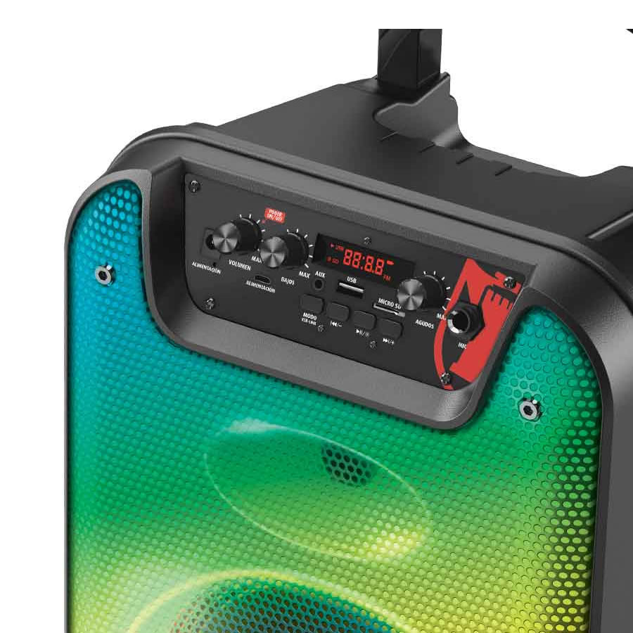 Bafle Recargable Kaiser KSW-3508 Tecnología KSR LINK - Negro