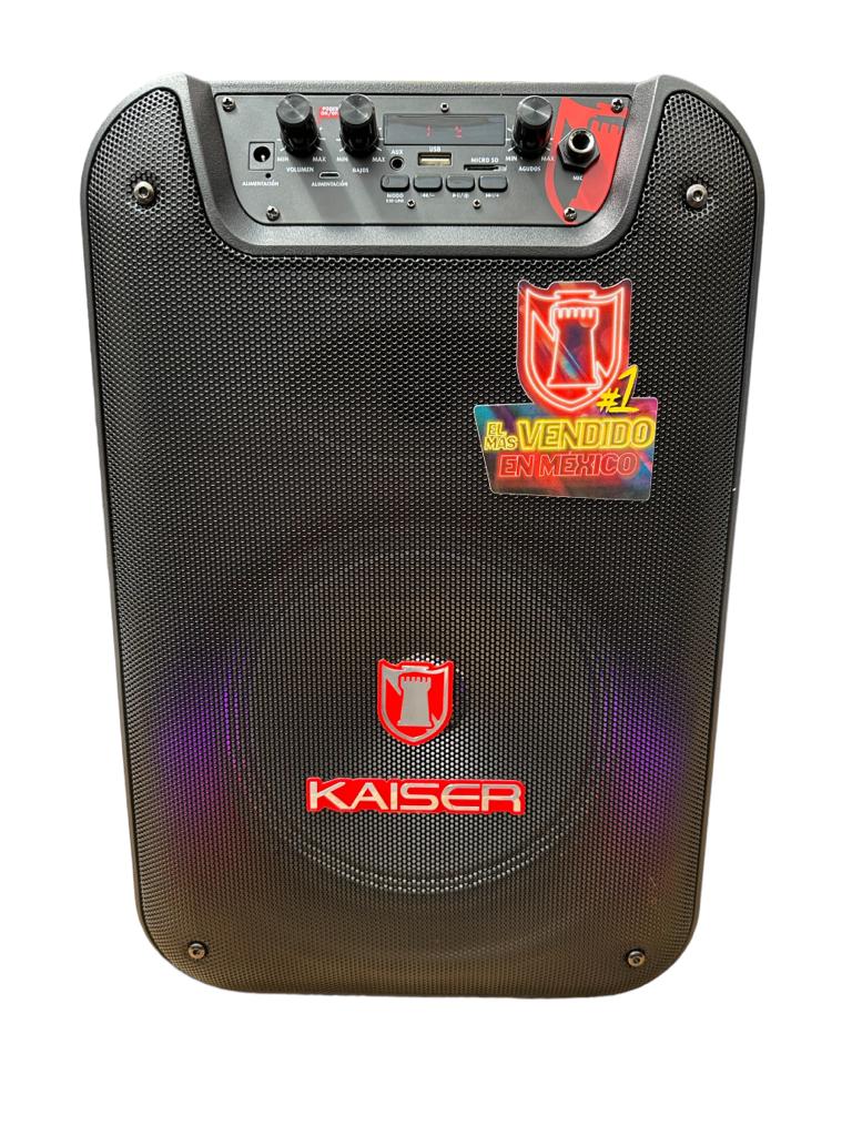Bafle Recargable Kaiser KSW-3508 Tecnología KSR LINK - Negro