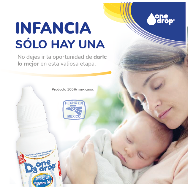 Vitamina D3 ONEDROP frasco con 3 mL, 400UI