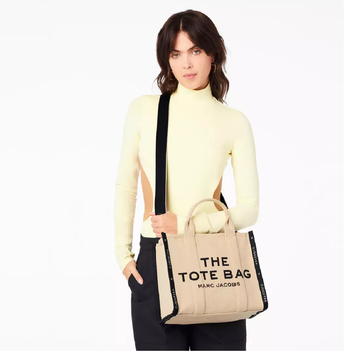 Bolsa Marc Jacobs The Jacquard Medium Tote M0017027 263 Beige