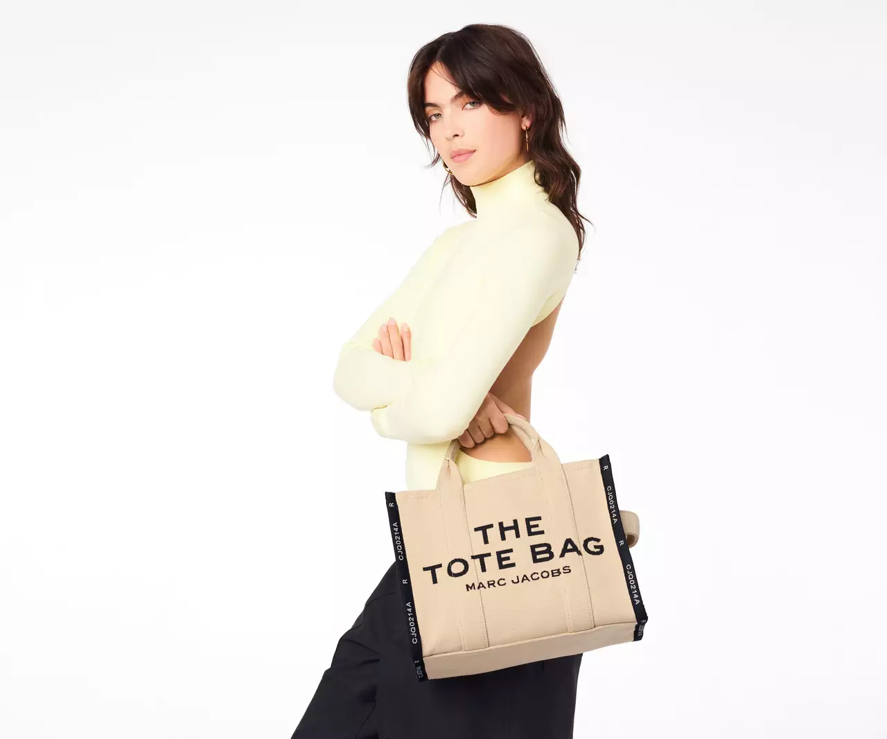 Bolsa Marc Jacobs The Jacquard Medium Tote M0017027 263 Beige