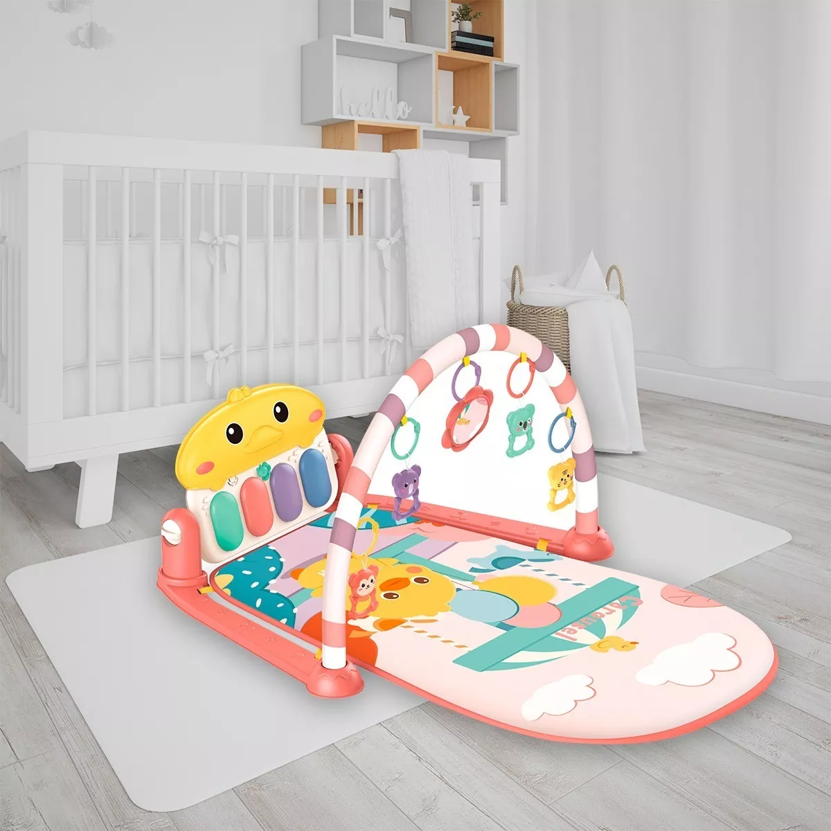 Gimnasio Piano Musical Tapete De Juegos Para Bebés Rosa