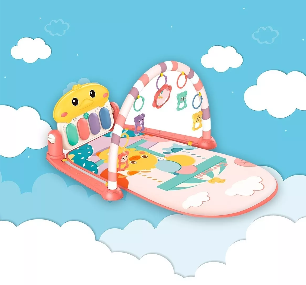 Gimnasio Piano Musical Tapete De Juegos Para Bebés Rosa