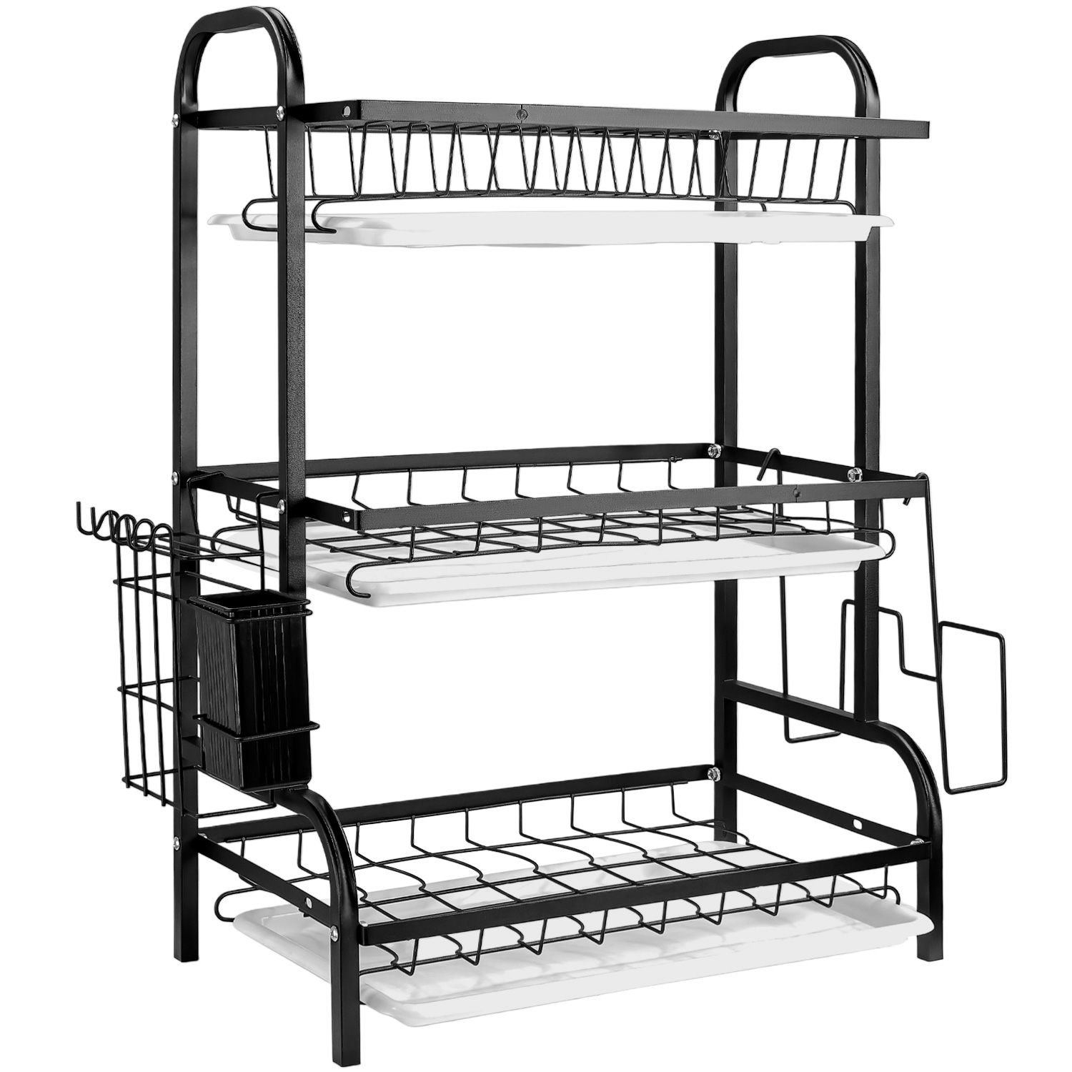 Escurridor Trastes Platos 3 Niveles Bandejas Extraibles