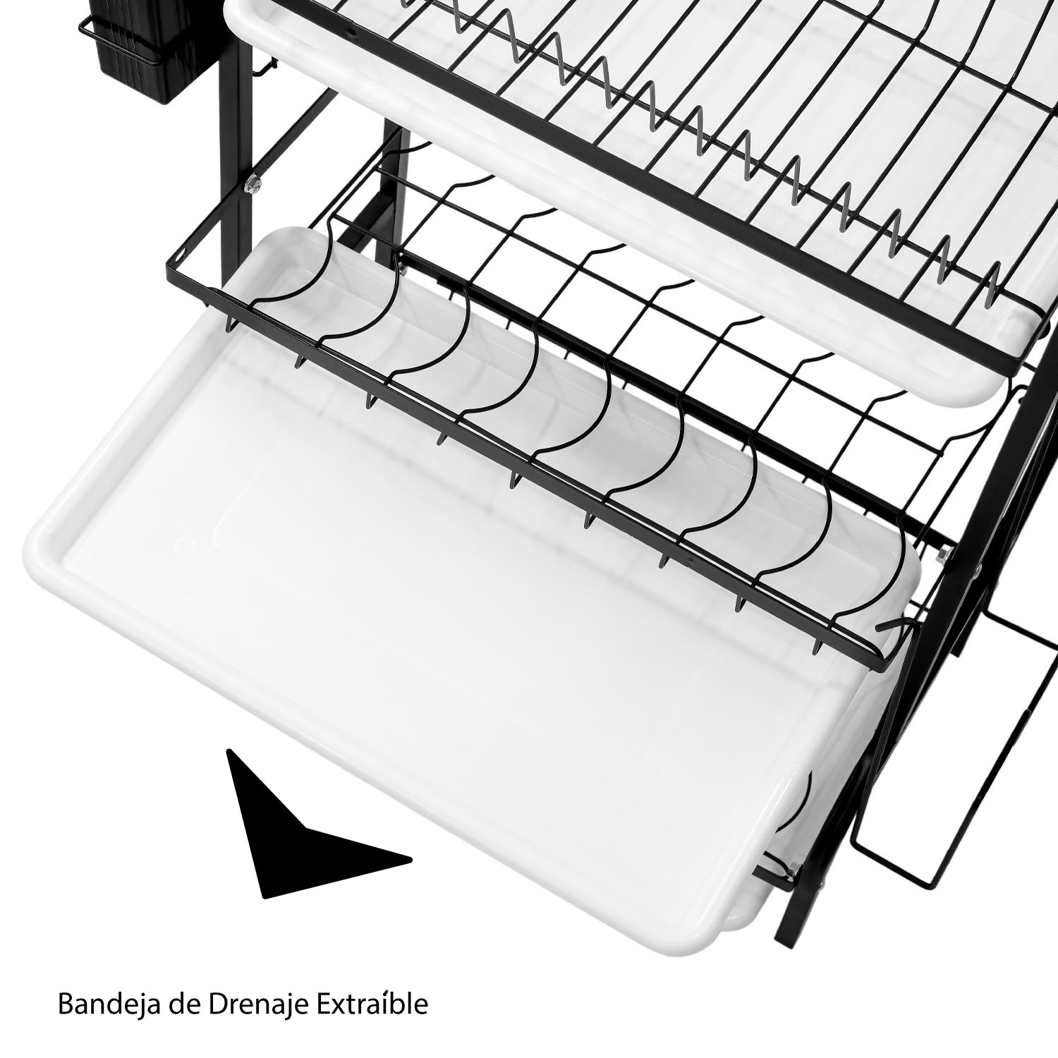 Escurridor De Cocina De 3 Niveles Con Bandeja Extraíble